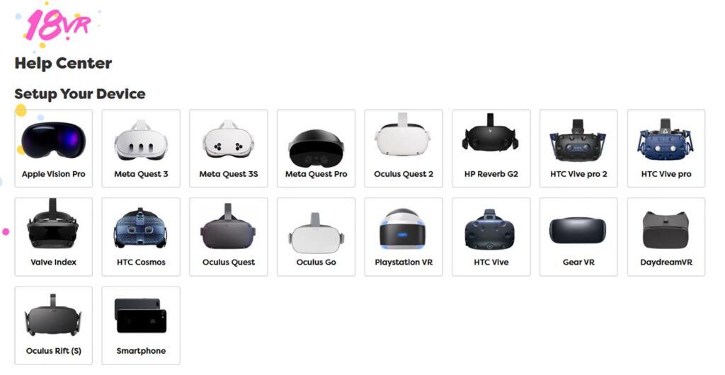 18 vr headset compatibility