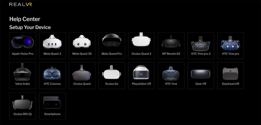 headset compatibility real vr